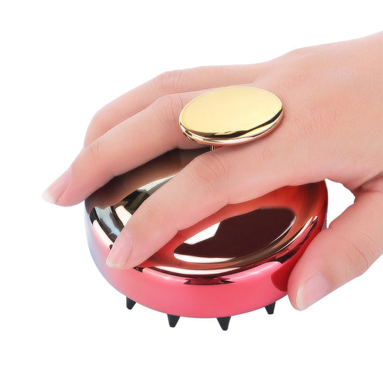 Household Electroplating Silicone Shampoo Brush